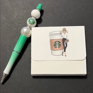 Fashion/Coffee lovers Notepad/Pen set $10